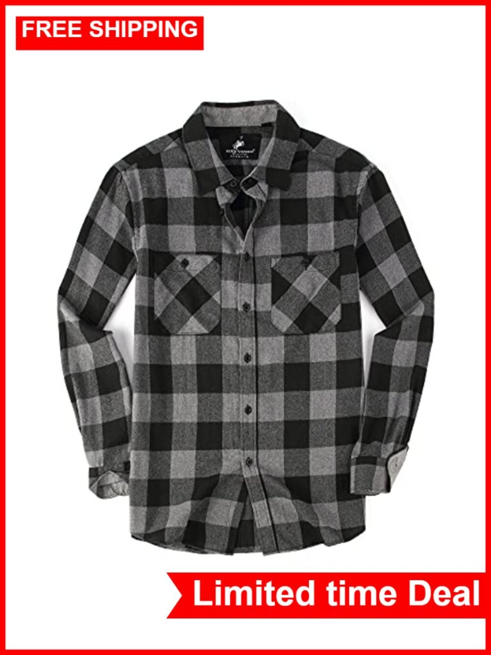 Men's Flannel Button Down Long Sleeve Regular Fit Casual Shirt